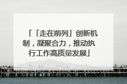 「走在前列」创新机制，凝聚合力，推动执行工作高质量发展