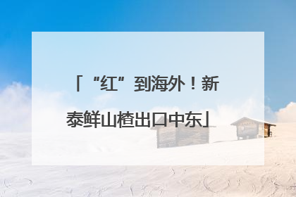 “红”到海外！新泰鲜山楂出口中东