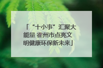 “十小事”汇聚大能量 霍州市点亮文明健康环保新未来