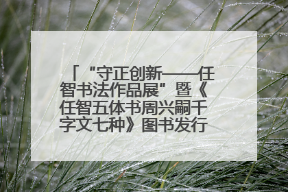 “守正创新——任智书法作品展”暨《任智五体书周兴嗣千字文七种》图书发行仪式在京举