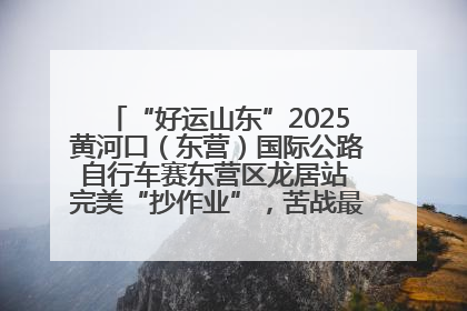 “好运山东”2025黄河口（东营）国际公路自行车赛东营区龙居站 完美“抄作业”，苦战最后时刻黄衫易主