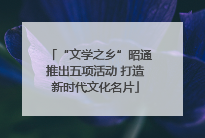 “文学之乡”昭通推出五项活动 打造新时代文化名片