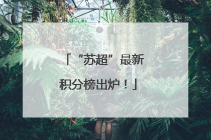 “苏超”最新积分榜出炉！