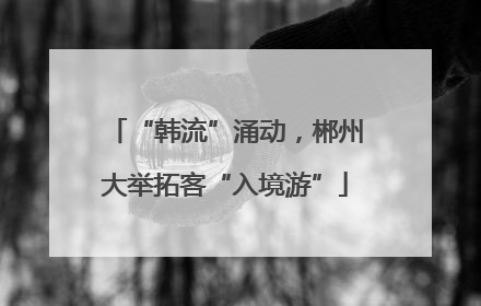 “韩流”涌动，郴州大举拓客“入境游”