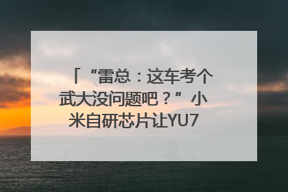 “雷总：这车考个武大没问题吧？”小米自研芯片让YU7会学习｜汽车科技
