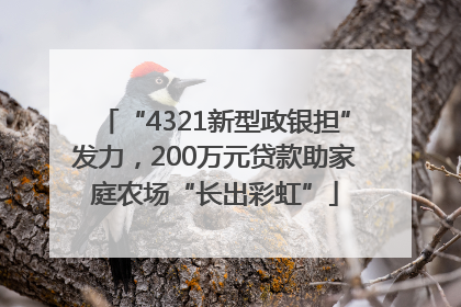 “4321新型政银担”发力，200万元贷款助家庭农场“长出彩虹”