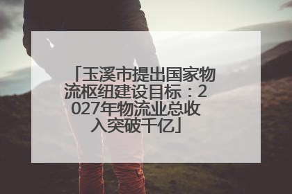 玉溪市提出国家物流枢纽建设目标：2027年物流业总收入突破千亿