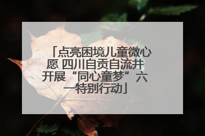 点亮困境儿童微心愿 四川自贡自流井开展“同心童梦”六一特别行动