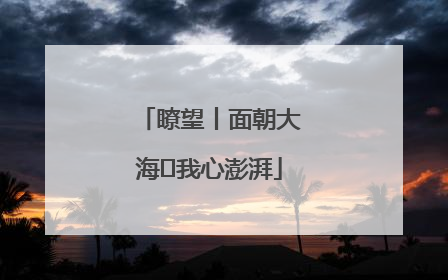 瞭望丨面朝大海 我心澎湃
