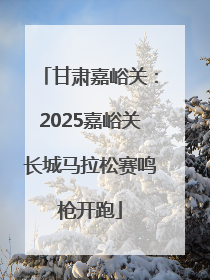 甘肃嘉峪关：2025嘉峪关长城马拉松赛鸣枪开跑