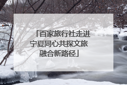 百家旅行社走进宁夏同心共探文旅融合新路径