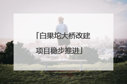 白果坨大桥改建项目稳步推进