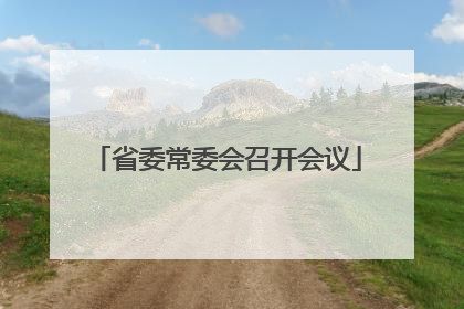 省委常委会召开会议