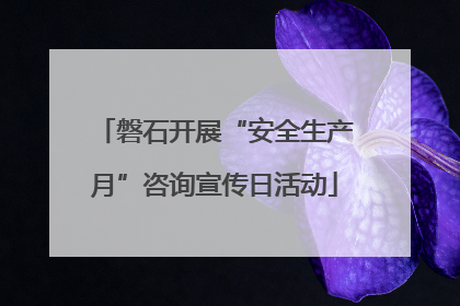 磐石开展“安全生产月”咨询宣传日活动