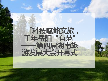 科技赋能文旅，千年岳阳“有范”——第四届湖南旅游发展大会开幕式暨文化旅游推介会侧记