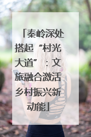 秦岭深处搭起“村光大道”：文旅融合激活乡村振兴新动能
