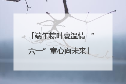 端午粽叶裹温情 “六一”童心向未来
