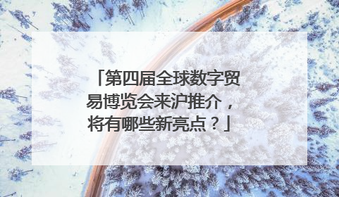 第四届全球数字贸易博览会来沪推介，将有哪些新亮点？