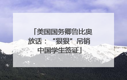 美国国务卿鲁比奥放话：“狠狠”吊销中国学生签证