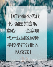 红色薪火代代传 强国誓言砺童心——金寨现代产业园区实验学校举行分批入队仪式