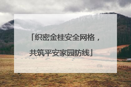 织密金桂安全网格，共筑平安家园防线