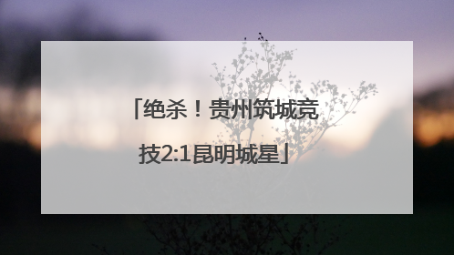 绝杀！贵州筑城竞技2:1昆明城星