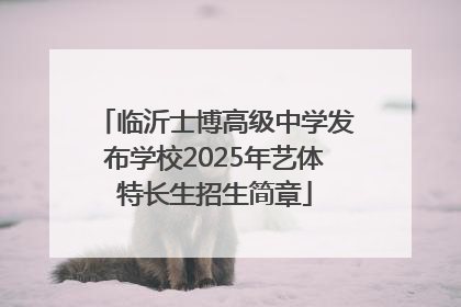 临沂士博高级中学发布学校2025年艺体特长生招生简章
