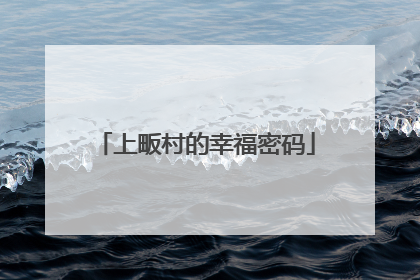 上畈村的幸福密码