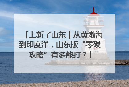 上新了山东｜从黄渤海到印度洋，山东版“零碳攻略”有多能打？