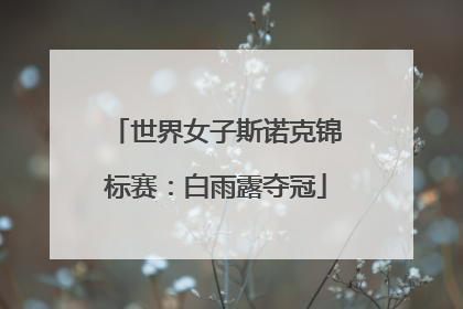 世界女子斯诺克锦标赛：白雨露夺冠