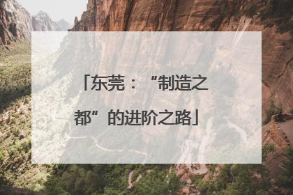 东莞：“制造之都”的进阶之路