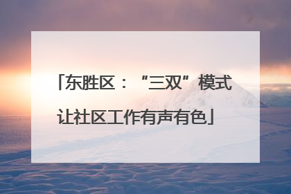 东胜区：“三双”模式让社区工作有声有色