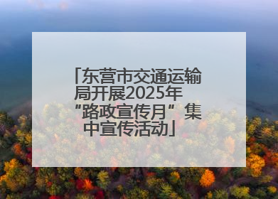 东营市交通运输局开展2025年“路政宣传月”集中宣传活动