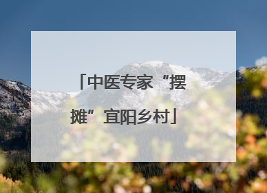 中医专家“摆摊”宜阳乡村