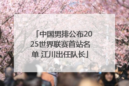 中国男排公布2025世界联赛首站名单 江川出任队长
