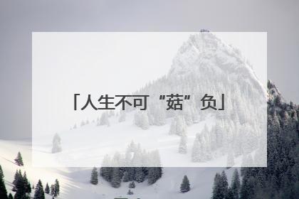 人生不可“菇”负