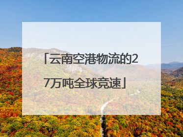 云南空港物流的27万吨全球竞速