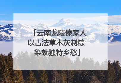 云南龙陵傣家人以古法草木灰制粽 染就独特乡愁