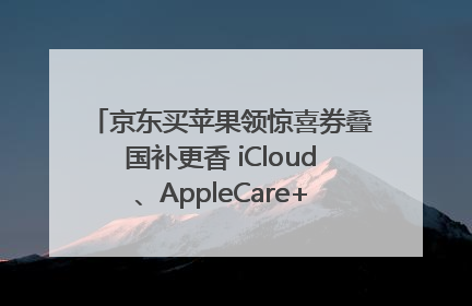 京东买苹果领惊喜券叠国补更香 iCloud、AppleCare+服务限时低至85折