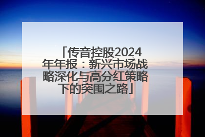 传音控股2024年年报：新兴市场战略深化与高分红策略下的突围之路