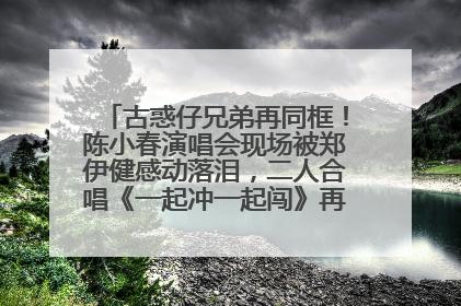 古惑仔兄弟再同框！陈小春演唱会现场被郑伊健感动落泪，二人合唱《一起冲一起闯》再现青春回忆