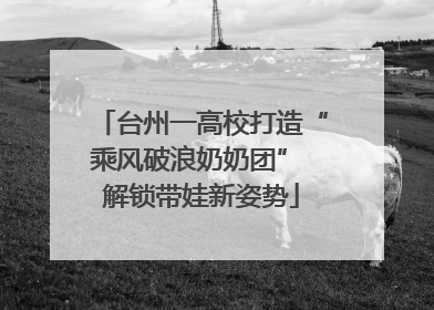 台州一高校打造“乘风破浪奶奶团” 解锁带娃新姿势