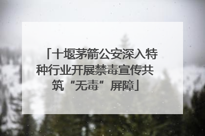 十堰茅箭公安深入特种行业开展禁毒宣传共筑“无毒”屏障