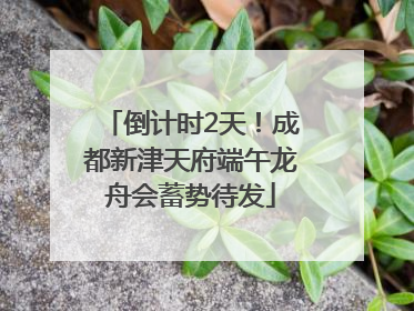 倒计时2天！成都新津天府端午龙舟会蓄势待发