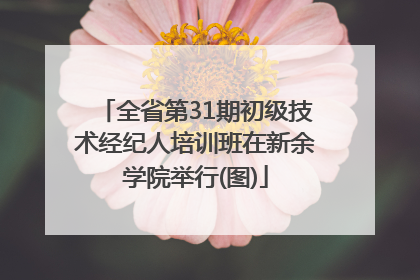 全省第31期初级技术经纪人培训班在新余学院举行(图)