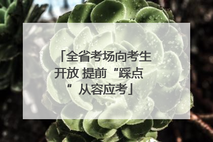 全省考场向考生开放 提前“踩点”从容应考