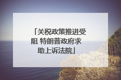 关税政策推进受阻 特朗普政府求助上诉法院