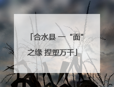 合水县 一“面”之缘 捏塑万千