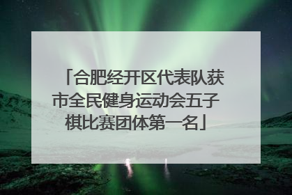 合肥经开区代表队获市全民健身运动会五子棋比赛团体第一名