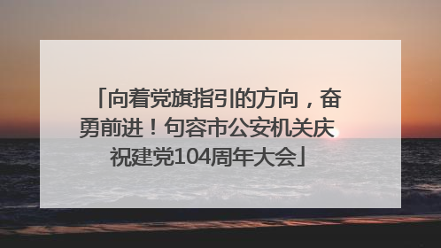 向着党旗指引的方向，奋勇前进！句容市公安机关庆祝建党104周年大会